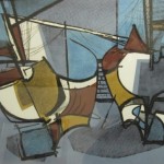 'Fishing Boats and Nets' by Ceri Geraldus Richards
